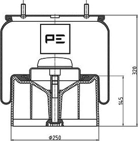 PE Automotive 084.116-73A - Meh, pneumatski Ovjes www.molydon.hr