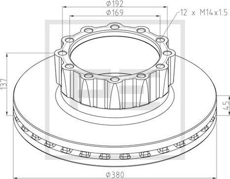 PE Automotive 036.006-00A - Kočioni disk www.molydon.hr