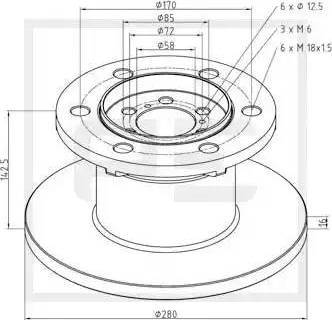 PE Automotive 026.650-10A - Kočioni disk www.molydon.hr