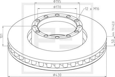 PE Automotive 026.658-10A - Kočioni disk www.molydon.hr