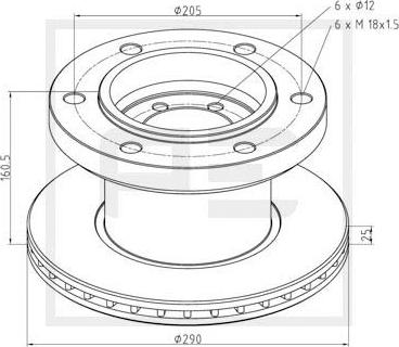 PE Automotive 026.653-10A - Kočioni disk www.molydon.hr