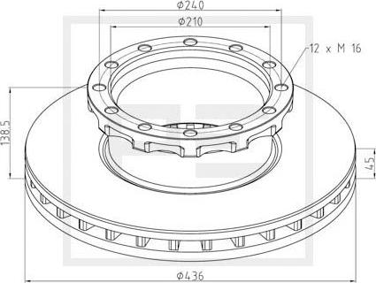 PE Automotive 026.666-10A - Kočioni disk www.molydon.hr