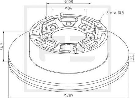 PE Automotive 026.662-10A - Kočioni disk www.molydon.hr