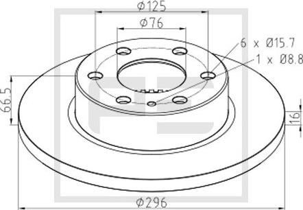 PE Automotive 026.683-00A - Kočioni disk www.molydon.hr