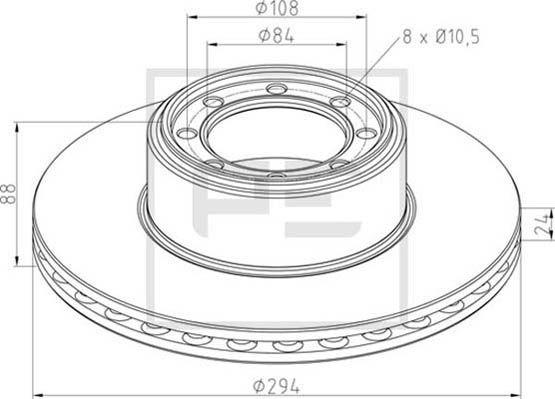 PE Automotive 026.674-10A - Kočioni disk www.molydon.hr