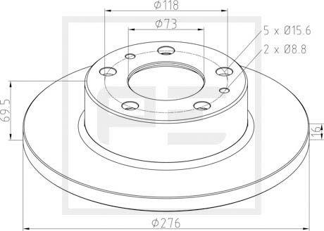 PE Automotive 026.670-10A - Kočioni disk www.molydon.hr