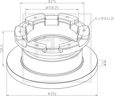 PE Automotive 026.671-10A - Kočioni disk www.molydon.hr