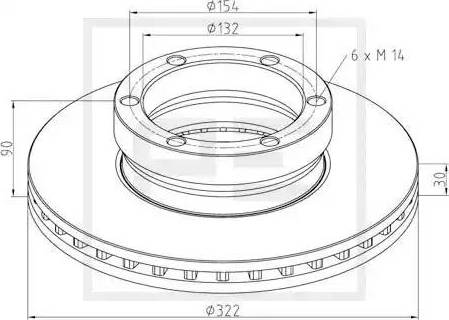 PE Automotive 146.201-00A - Kočioni disk www.molydon.hr