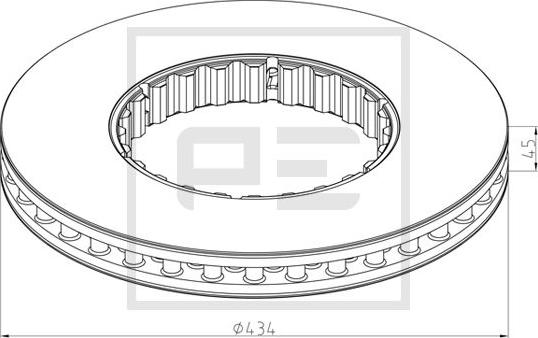 PE Automotive 146.222-10A - Kočioni disk www.molydon.hr