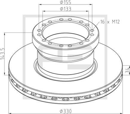 PE Automotive 106.005-10A - Kočioni disk www.molydon.hr