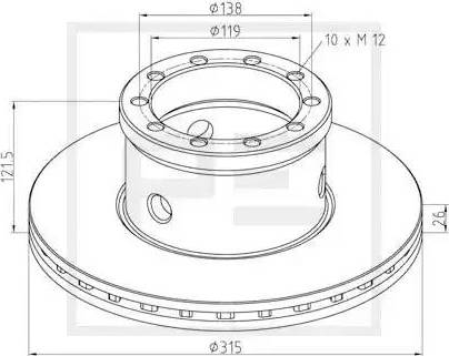 PE Automotive 106.201-00A - Kočioni disk www.molydon.hr