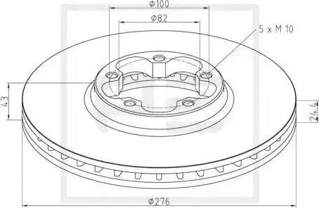 PE Automotive 116.008-00A - Kočioni disk www.molydon.hr