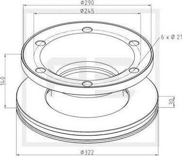 PE Automotive 256.018-00A - Kočioni disk www.molydon.hr