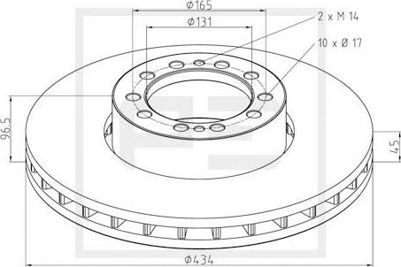 PE Automotive 256.028-00A - Kočioni disk www.molydon.hr