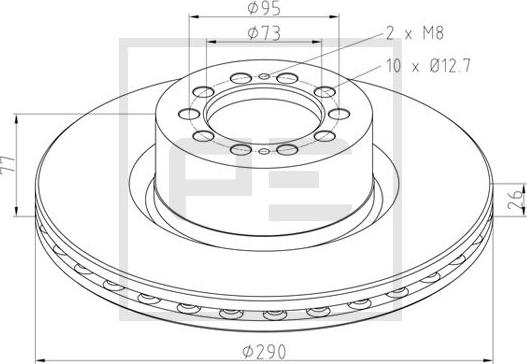 PE Automotive 256.104-00A - Kočioni disk www.molydon.hr