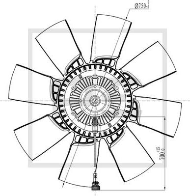 PE Automotive 250.158-00A - Rotor ventilatora, hladjenje motora www.molydon.hr