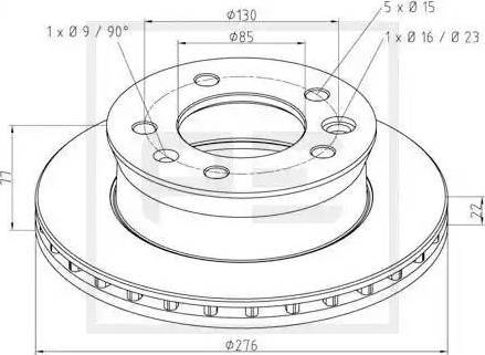 PE Automotive 766.002-00A - Kočioni disk www.molydon.hr