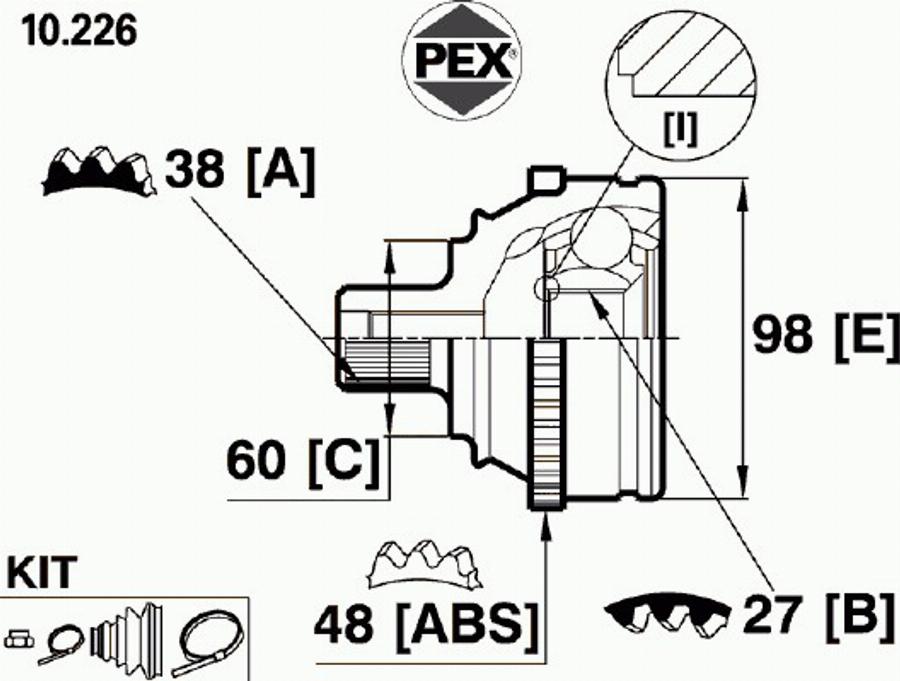 Pex 10.226 - Kardan, Pogonska osovina www.molydon.hr