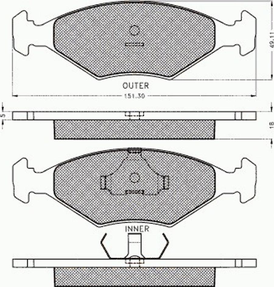 Pex 7449 - Komplet Pločica, disk-kočnica www.molydon.hr