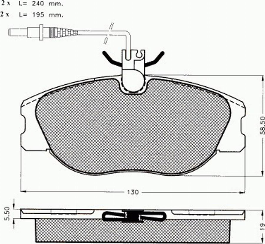 Pex 7400 - Komplet Pločica, disk-kočnica www.molydon.hr