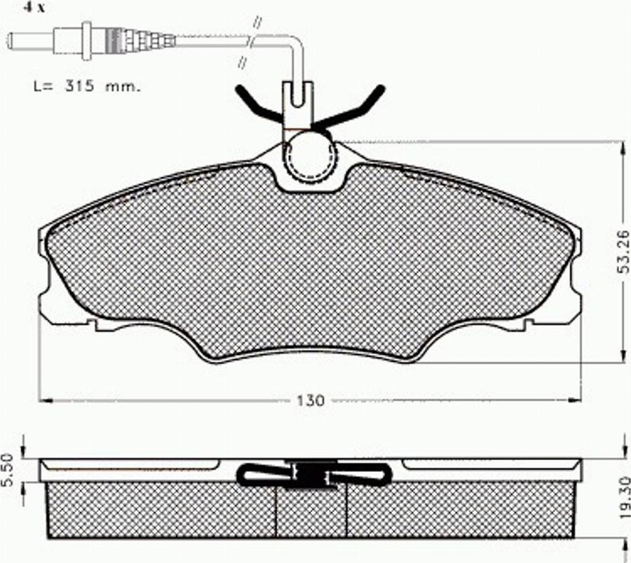 Pex 7419 - Komplet Pločica, disk-kočnica www.molydon.hr