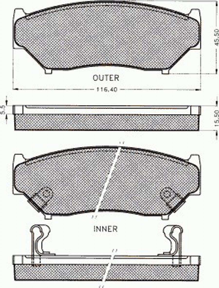 Pex 7414 - Komplet Pločica, disk-kočnica www.molydon.hr