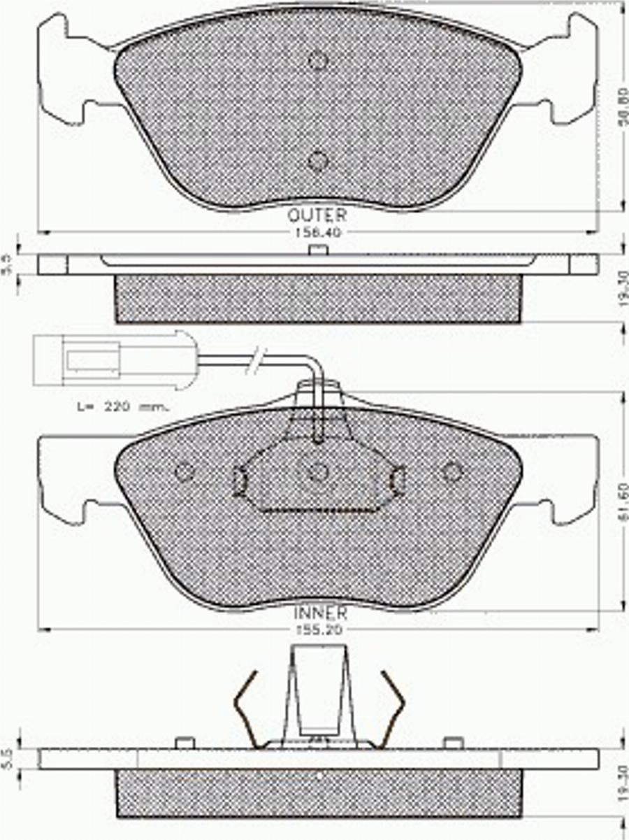 Pex 7.434 - Komplet Pločica, disk-kočnica www.molydon.hr