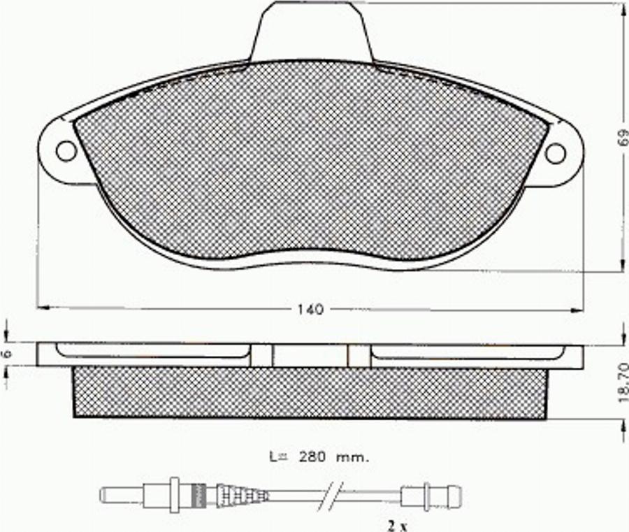 Pex 7431 - Komplet Pločica, disk-kočnica www.molydon.hr