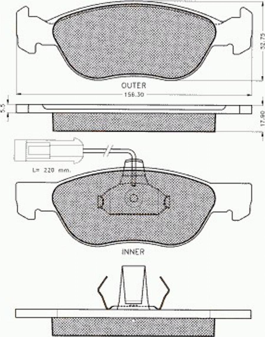 Pex 7.433 - Komplet Pločica, disk-kočnica www.molydon.hr