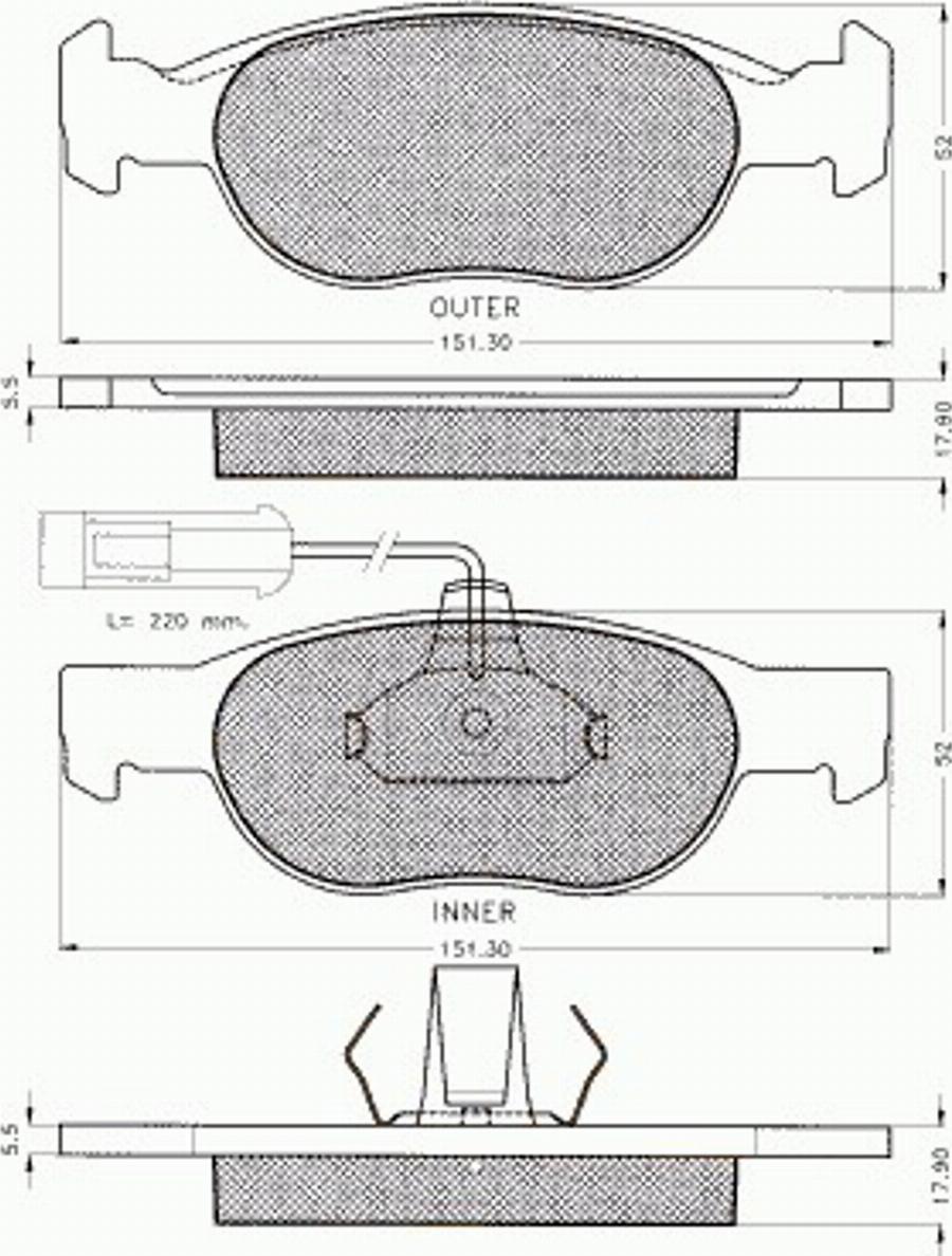 Pex 7.432 - Komplet Pločica, disk-kočnica www.molydon.hr