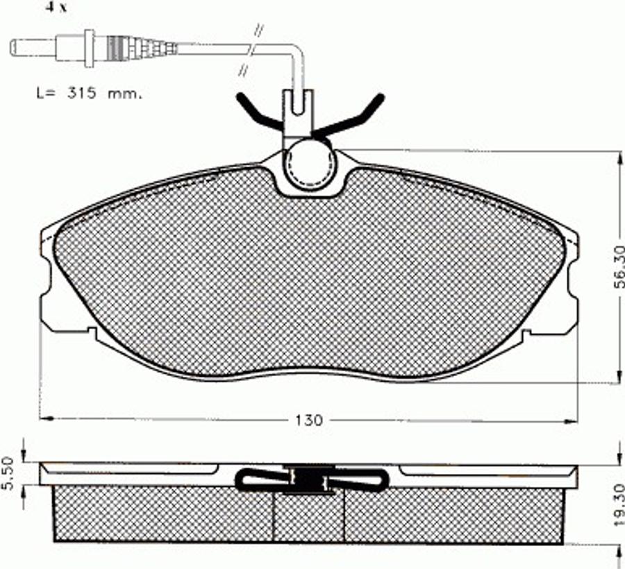 Pex 7420 - Komplet Pločica, disk-kočnica www.molydon.hr