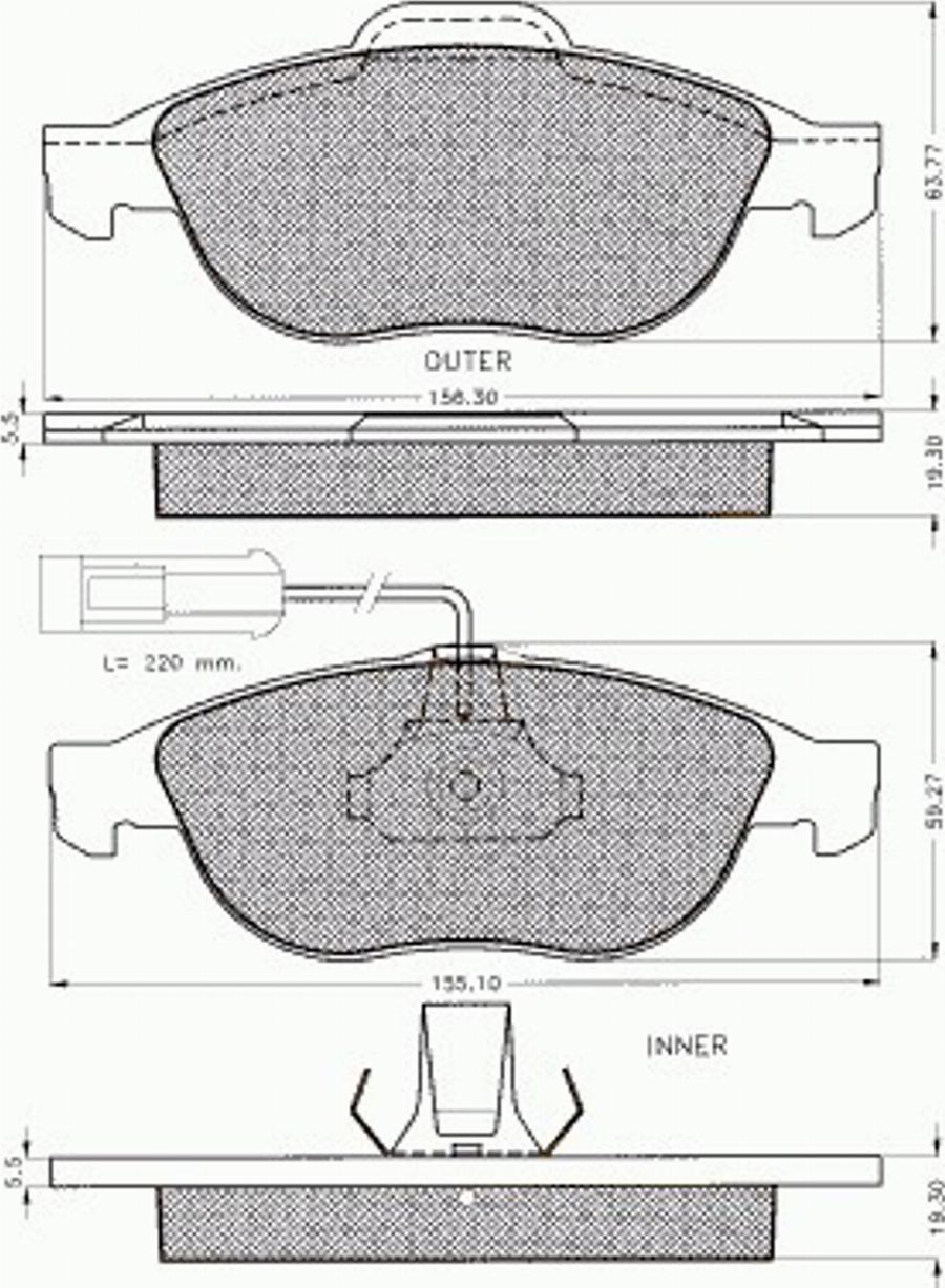 Pex 7474 - Komplet Pločica, disk-kočnica www.molydon.hr