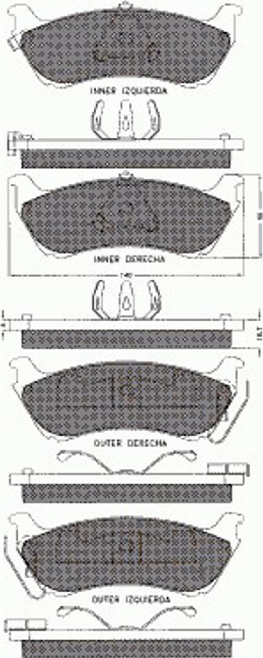 Pex 7501 - Komplet Pločica, disk-kočnica www.molydon.hr