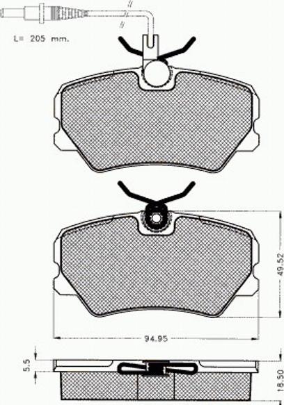 Pex 7091 - Komplet Pločica, disk-kočnica www.molydon.hr