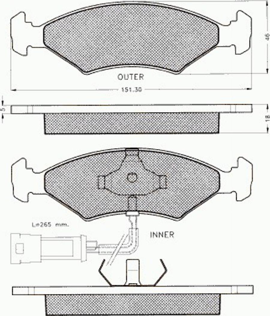 Pex 7045 - Komplet Pločica, disk-kočnica www.molydon.hr