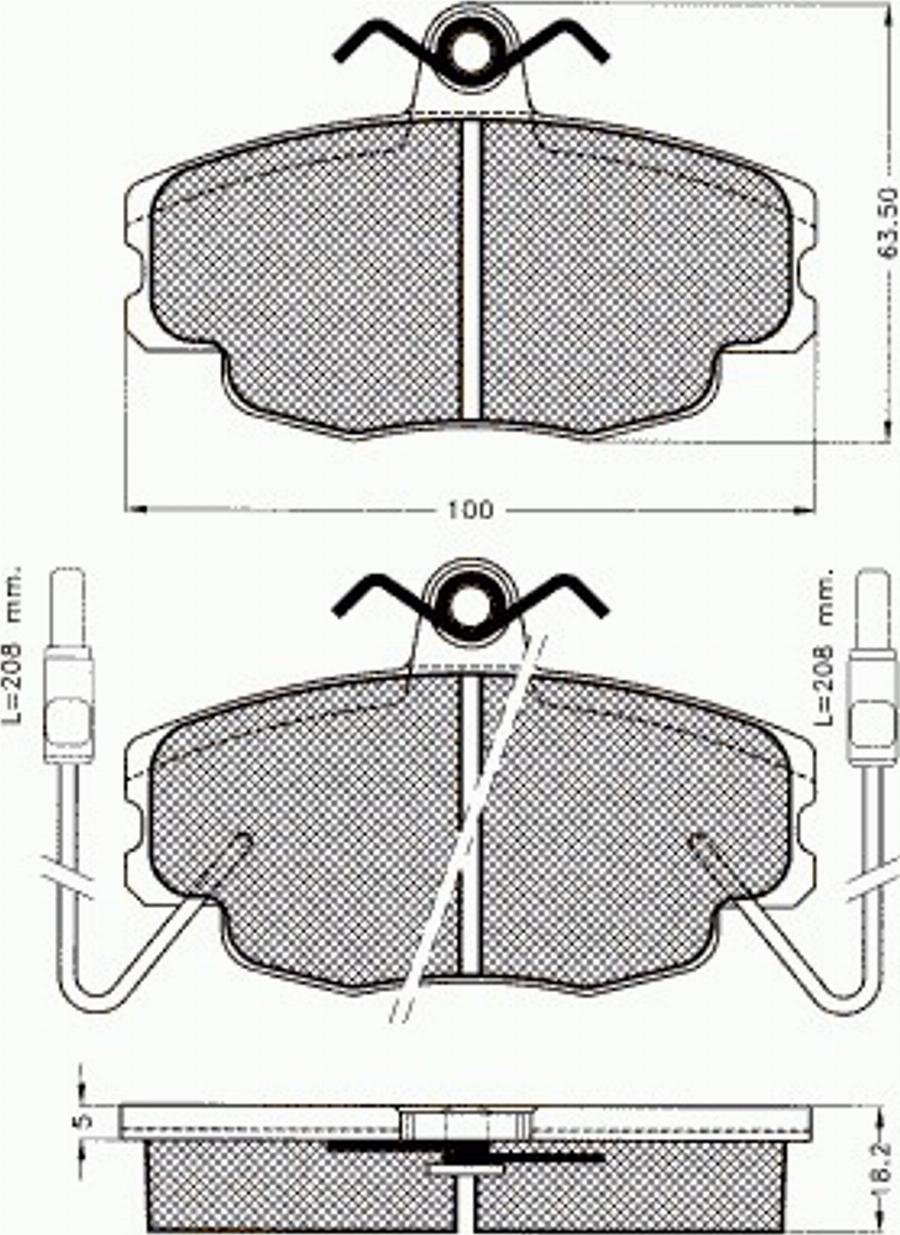 Pex 7056 - Komplet Pločica, disk-kočnica www.molydon.hr