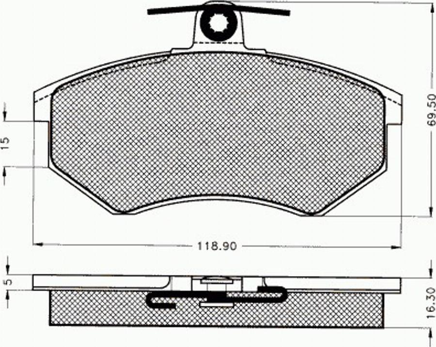 Pex 7053 - Komplet Pločica, disk-kočnica www.molydon.hr