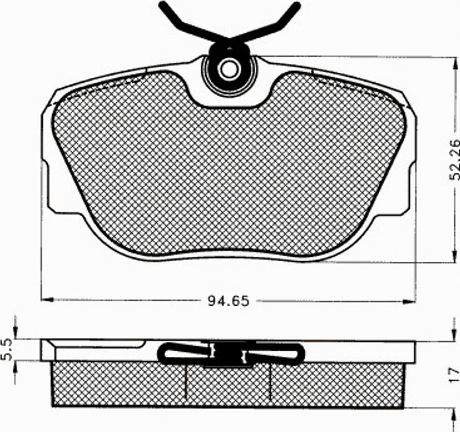 Pex 7057S - Komplet Pločica, disk-kočnica www.molydon.hr