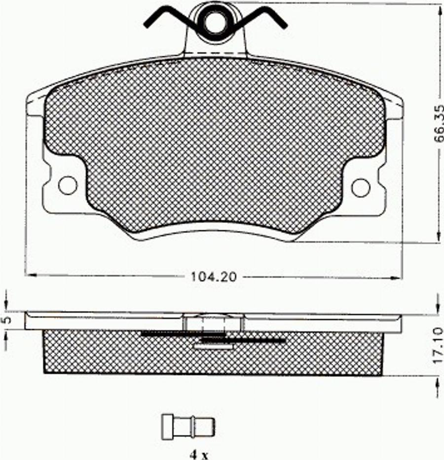 Pex 7069 - Komplet Pločica, disk-kočnica www.molydon.hr