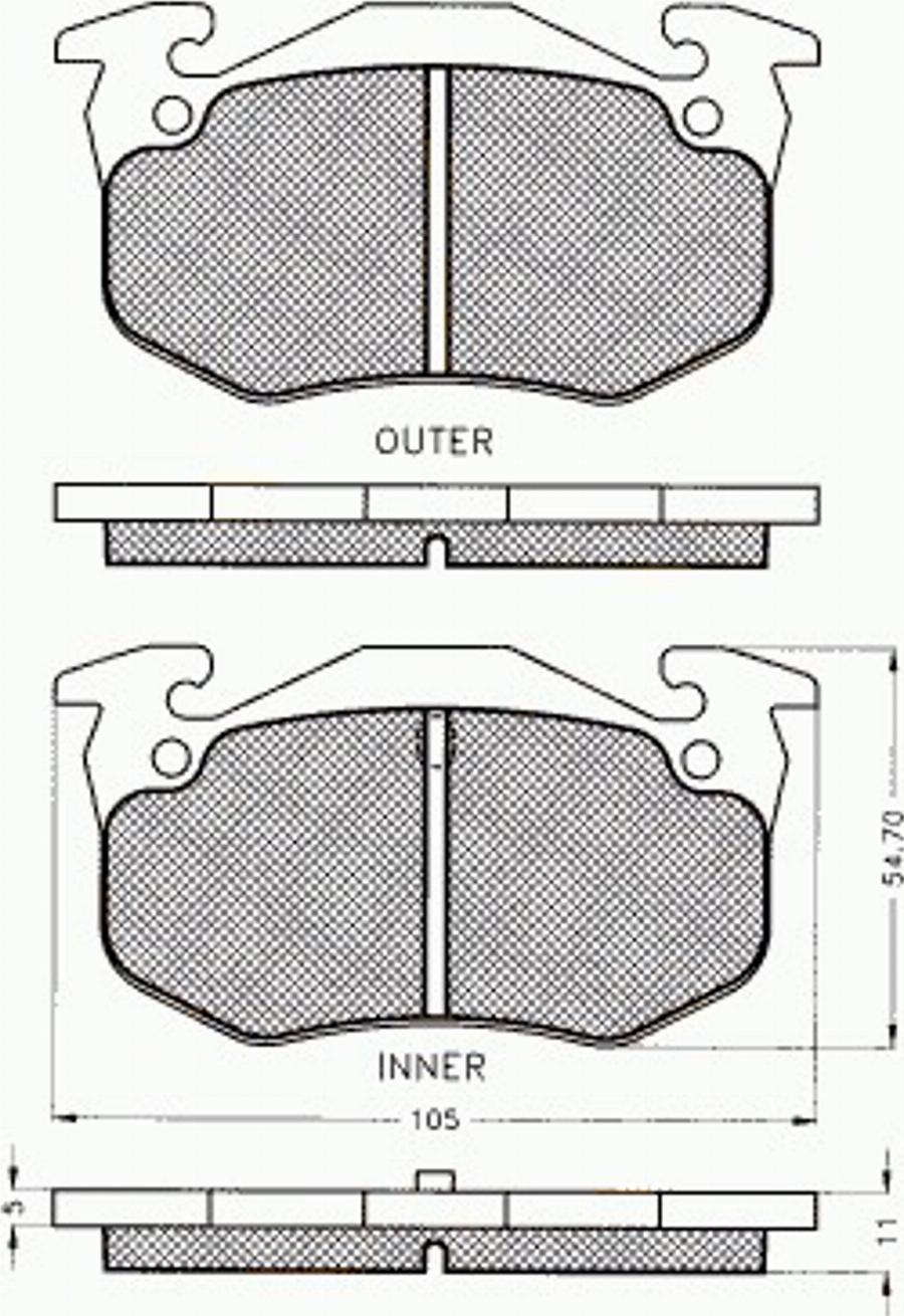 Pex 7062 - Komplet Pločica, disk-kočnica www.molydon.hr