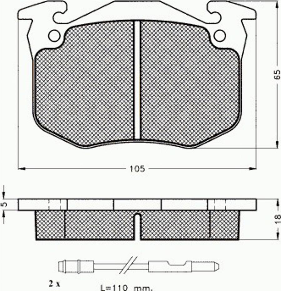 Pex 7038 - Komplet Pločica, disk-kočnica www.molydon.hr