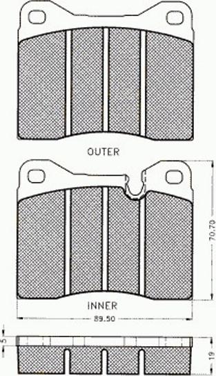 Pex 7033 - Komplet Pločica, disk-kočnica www.molydon.hr