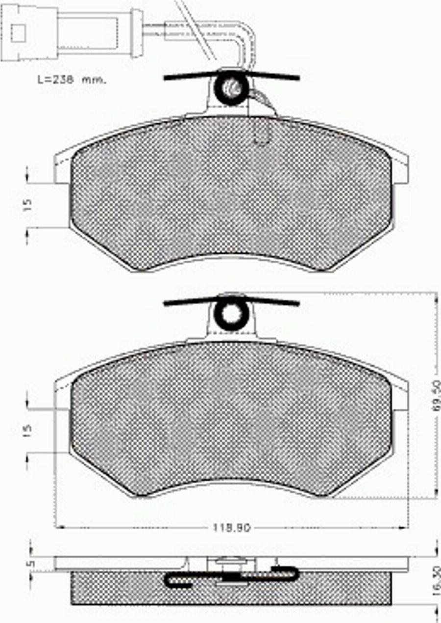 Pex 7193 - Komplet Pločica, disk-kočnica www.molydon.hr