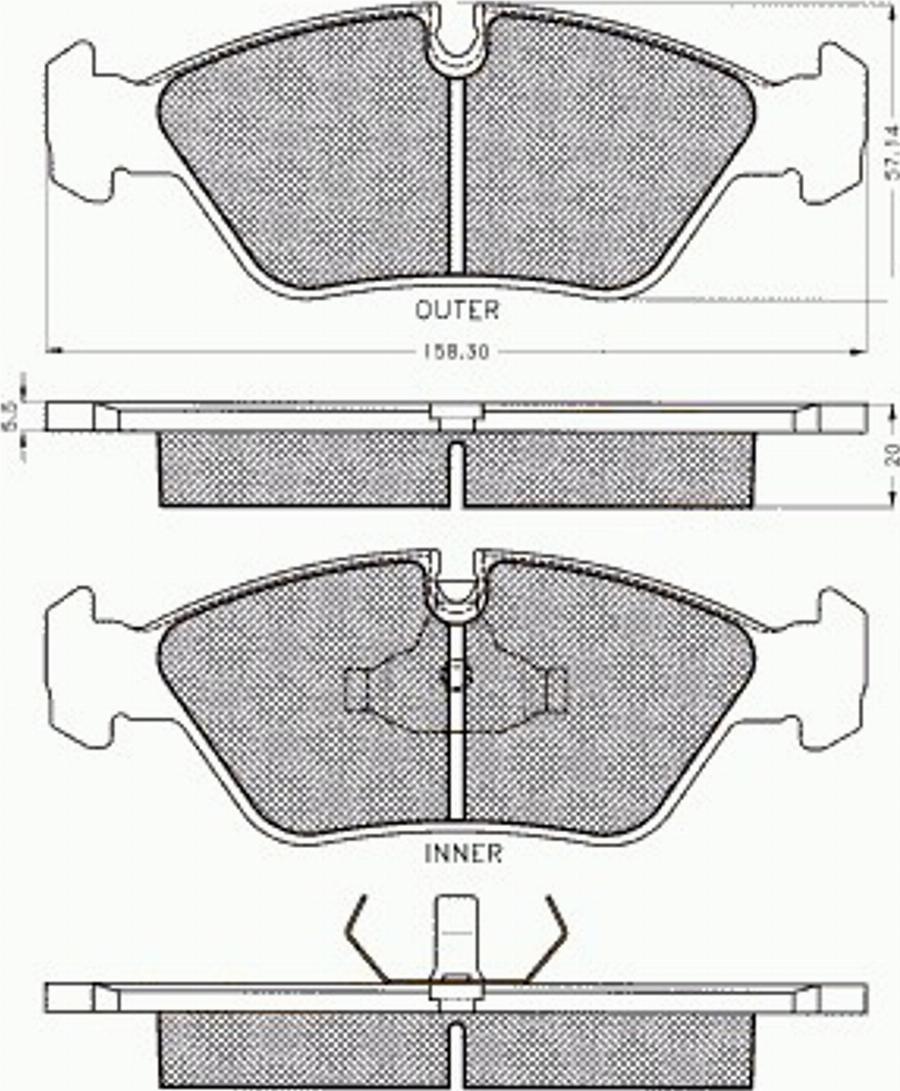 Pex 7156 - Komplet Pločica, disk-kočnica www.molydon.hr