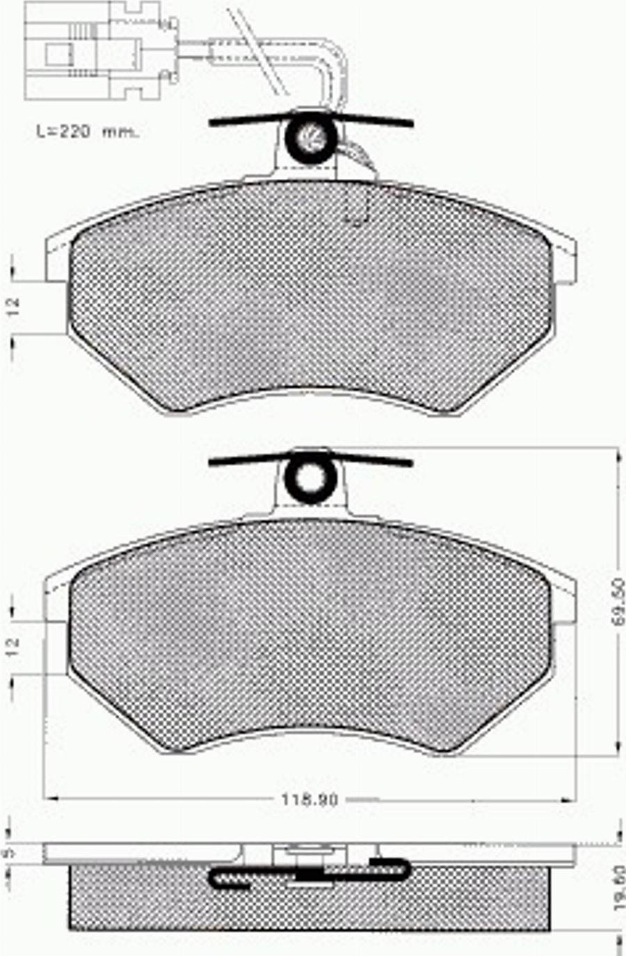 Pex 7391 - Komplet Pločica, disk-kočnica www.molydon.hr