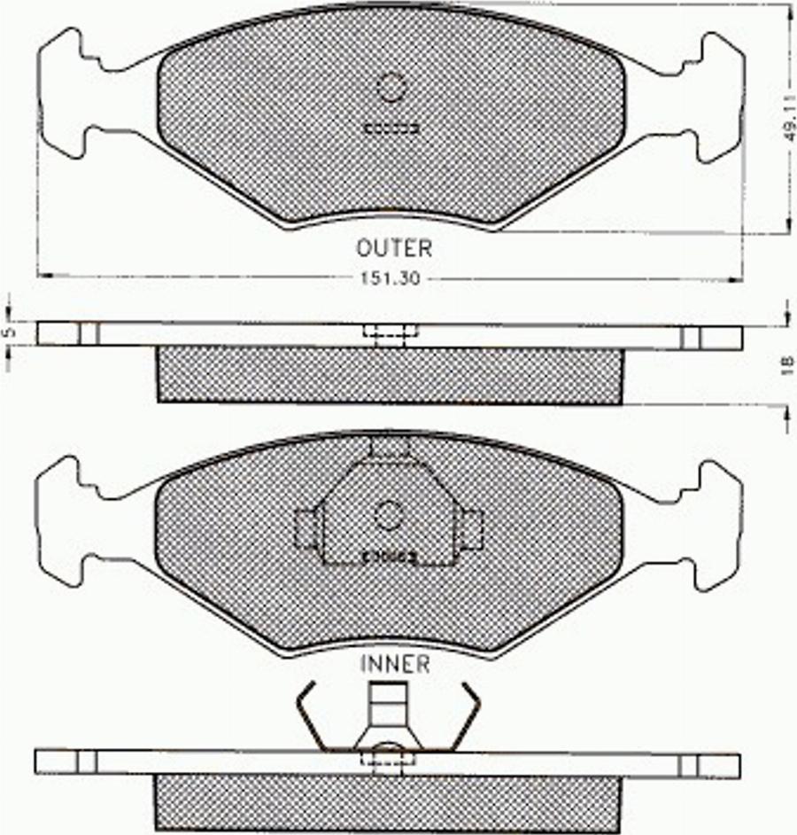 Pex 7359 - Komplet Pločica, disk-kočnica www.molydon.hr