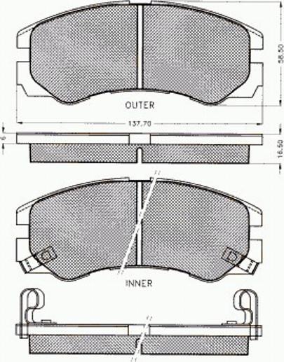 Pex 7387 - Komplet Pločica, disk-kočnica www.molydon.hr