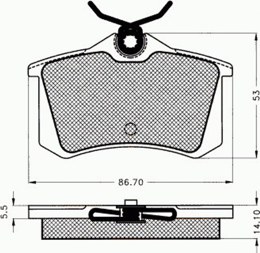 Pex 7375 - Komplet Pločica, disk-kočnica www.molydon.hr