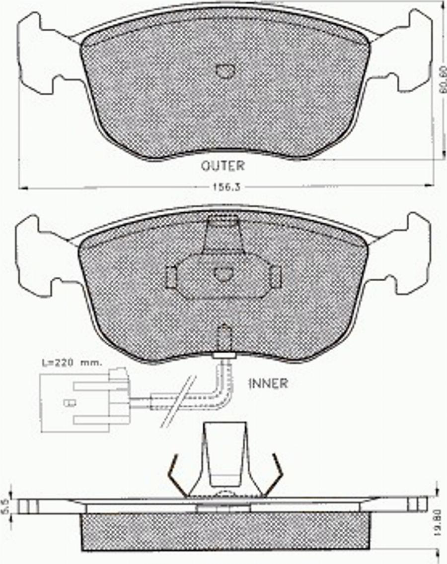 Pex 7373 - Komplet Pločica, disk-kočnica www.molydon.hr