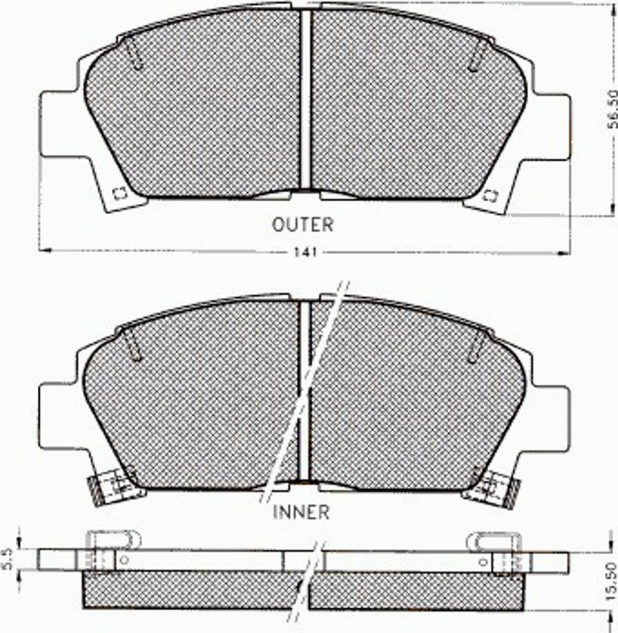 Pex 7245 - Komplet Pločica, disk-kočnica www.molydon.hr